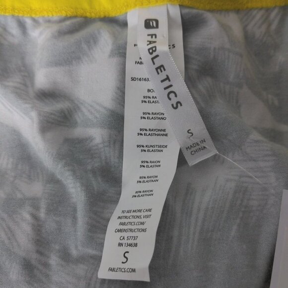 Fabletics Tina Mini Dress Small Black White Palms - Picture 5 of 7